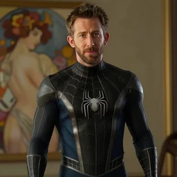 ryan reynolds as spider - man, wearing a black and blue suit, cinematic, volumetric lighting, f 8 aperture, cinematic eastman 5 3 8 4 film, photorealistic by greg rutkowski, by stanley artgerm, by alphonse mucha