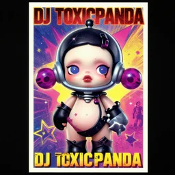 dj toxicpanda, soviet propaganda style, 9 0 ’ s rave poster