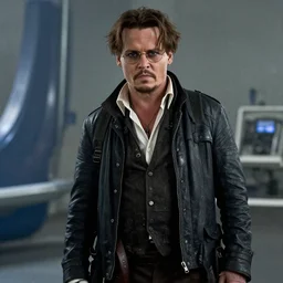 film still of Johnny Depp as Cobb in Interstellar, 4k
