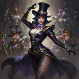 a highly detailed illustration of female magician, dramatic flashy pose, art by artgerm and greg rutowski and ilya kuvshinov, intricate, elegant, highly detailed, centered, digital painting, artstation, concept art, smooth, sharp focus, league of legends concept art, wlop.