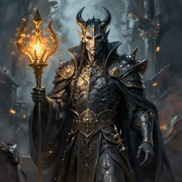 “Epic battle between a wizard and the lich king, dramatic lighting, fantasy, detailed painting”