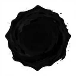 a massive sentient black hole with a border, digital art, iconic icon, 2 d vector logo, cartoon, t - shirt design