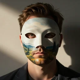 anonymous mask on Nathan Fillion