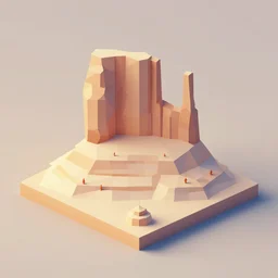 a low poly isometric render of horizon forbidden west in the style of monument valley, intricate, elegant, smooth shading, soft lighting, illustration, simple, solid shapes, by magali villeneuve, jeremy lipkin and michael garmash, rob rey and kentaro miura style, octane render