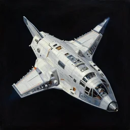 a beautiful painting of a space ship in orbit, ray traced lighting by jean claude mezieres