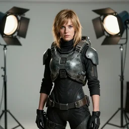 photoshoot of real life alyx from the game half - life in the style of annie leibovitz, studio lighting, soft focus