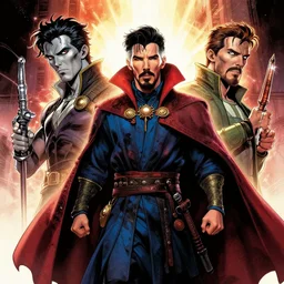 doctor strange from comics in the style of artgerm and wlop