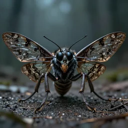 Face moths darkart creepy 8k hyperrealism