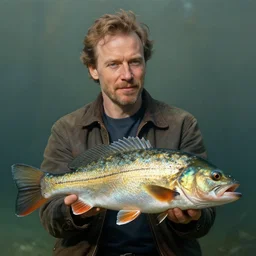 photorealistic fishman in the style of thomas kinkade and greg rutkowski. hyperdetailed photorealism, 1 0 8 megapixels, 1 0 k resolution, cinematic lighting
