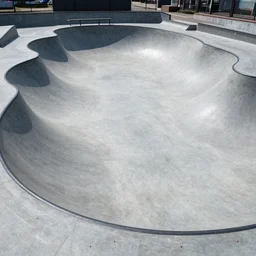large skatepark, complete shot, high detail.