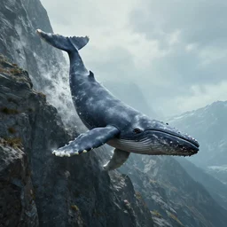 a whale sliding down the mountain in skyrim