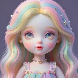human rainbow brite portrait | highly detailed | very intricate | symmetrical | whimsical and magical | soft cinematic lighting | award - winning | closeup portrait | doll | painted by donato giancola and mandy jurgens and charlie bowater | pastel color palette | featured on artstation