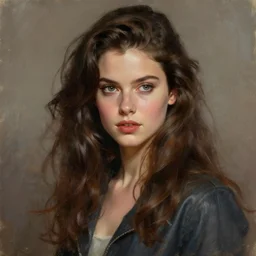 perfectly - portrait of a beautiful female mythical netflix character, 8 0 s movie poster style, intricate, highly detailed, digital painting, loose brush strokes, realistic shaded lighting, artstation, concept art, smooth, sharp focus, illustration, realism, oil painting, unreal engine 5, 8 k, art by peter mohrbacher and sam spratt