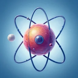 medical illustration of the atom,