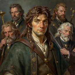 a fantasy comic book style portrait painting of hobbit mage, art by donato giancola and bayard wu and gustav moreau and wayne barlowe, unreal engine 5