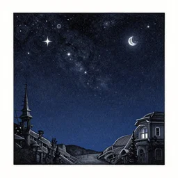 ( ( ( ( ( starry sky ) ) ) ) ) drawing by mœbius!!!!!!!!!!!!!!!!!!!!!!!!!!!, overdetailed art