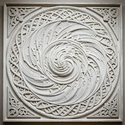 front view of a swirling celtic white wall made in wood, art by James Jean and Wayne Barlowe, high detail, cinematic, cgsociety 8k