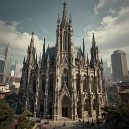 fictional city in south america with gothic architecture inspired by gotham city, very details