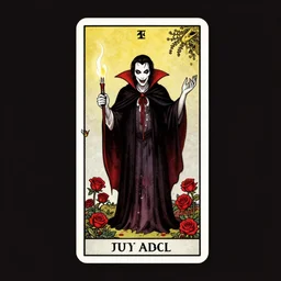 tarot card :: horror :: vampire :: blood and roses :: by Yurtsev and Darkchylde