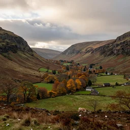 Autumnal Scottish valley view