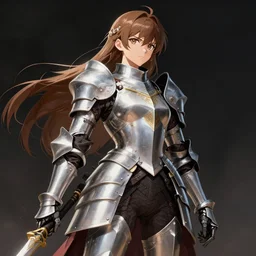 ilya kuvshinov, anime female knight in armor by, last exile, murata range, fine detail, perfect, dramatic lighting, dynamic composition, art deco, cel shading, vivid, rich texture, alphonse mucha, ( ( ( colorful ) ) ), ( ( ( yoshinari yoh ) ) ), loish, takashi murakami