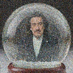 Danny Devito in a snow globe | macro photography