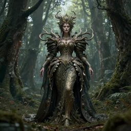 the forest queen, 4 k, intricate detailed, jaw dropping, gorgeous, surreal, octane render