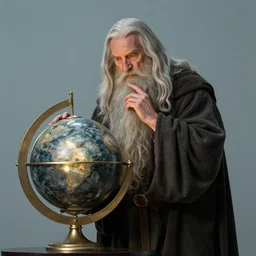 Gandalf pondering his orb by Magalie Villeneuve