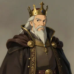 portrait of a medieval old king, artstation, elegant, highly detailed, digital painting, concept art, smooth, sharp focus, illustration, art by studio ghibli, makoto shinkai, akihiko yoshida, 8 k