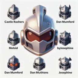 Castle Crashers mask helmet metroid fusion Dungeons and Dragons game icon design , 4D game fanart CGSociety by Dan Mumford, by Josephine Wall, Dan Witz and Lois van baarle, ilya kuvshinov, rossdraws global illumination