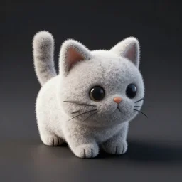A cat that is shaped into a cube, blender render