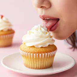 how to eat a cup cake