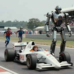The matrix, LeeLoo, Starship Troopers, Sprinters in a race with a clear winner, The Olympics footage, intense moment, cinematic stillframe, shot by Roger Deakins, The fifth element, vintage robotics, formula 1, starring Geena Davis, sports photography, clean lighting