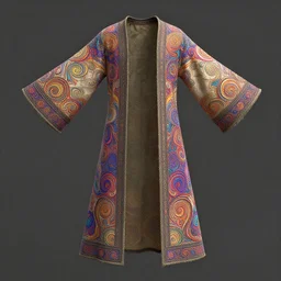 rpg game item, empty cloth robe, d & d, gloomhaven, matte painting concept art, art nouveau, swirly vibrant color lines, fantastically gaudy, aesthetic octane render, 8 k hd resolution, by ilya kuvshinov and cushart krentz and gilleard james