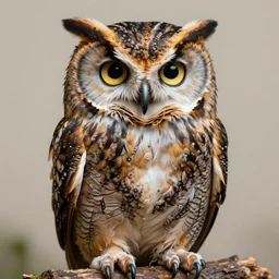 octopusish owl, realistic, intricate