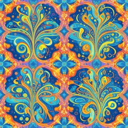 Psychedelic journey, vector illustration, repeat pattern, symmetry