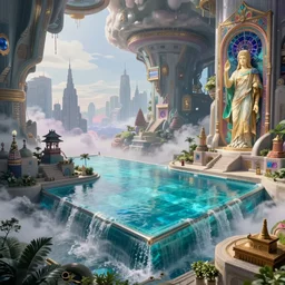 David Ligare, scifi landscape, hyperrealistic surrealism, award winning masterpiece with incredible details, epic stunning, infinity pool, a surreal vaporwave liminal space, highly detailed, trending on ArtStation, artgerm and greg rutkowski and alphonse mucha, daily deviation, IAMAG