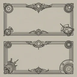 design only 2 0 5 0 s retro future art neoclassical designs borders lines decorations space machine. muted colors. by jean - baptiste monge
