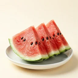 white watermelon on the dish by WLOP
