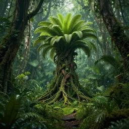 strange, bizarre plantlife in the jungle, 8 k, highly detailed