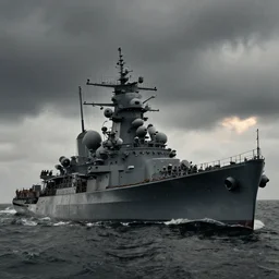 battleships sailing in dark going boom boom, vietnam war