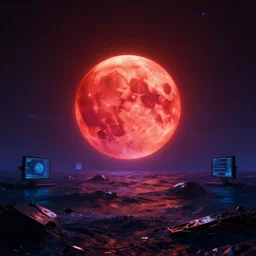 dark matter red ultra violet infernal world future schizophrenia ambient sun and steel ocean sputnik computer HD 8K