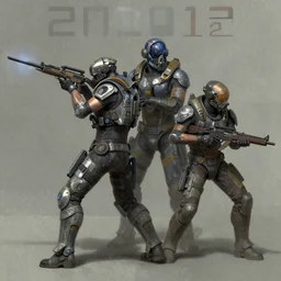 airbrushed gameplay of binary domain ( 2 0 1 2 ) in the visual style of diego santini and joaquin torres garcia
