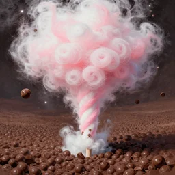 candyfloss chocolate bubbles land by artstation, deviantart, artspace, artspan, artslant, etsy, pixiv, artfol, behance, instagram, artbox, artube, artstar, artsy, minted, beeple, artgerm, surrealism, hyperrealism, symbolism, masterpiece, award - winning intricate 4 k