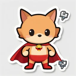 cute miss mascot goupelin goupelin delphox super hero sticker art, cronobreaker, beeple game icon