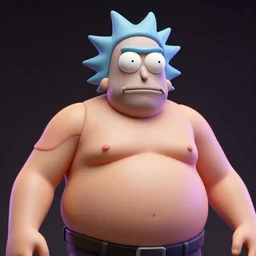 hyperrealistic 3 d rendering, fat smooth cronenberg flesh monster rick and morty, product photography, action figure, sofubi, studio lighting, colored gels, glamor shot, closeup, f / 2. 8, 1 6 k, angelic, insanely detailed and intricate, hypermaximalist, super detailed