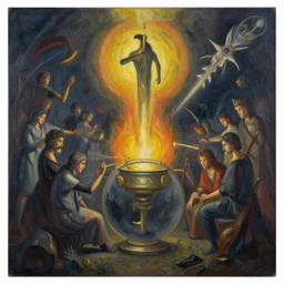 an alchemical painting, y 2 k aesthetic, the events of october 1 4 th