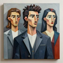 3 d cell shaded portrait painting of a rockstar, 3 d cell shaded cubism, in the style of picasso 3 d cell shaded, elegant, highly detailed, artstation, art by picasso 3 d cell shaded unreal engine