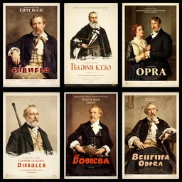 thumbnails of opera posters. italy, 1 8 2 3