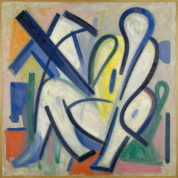 abstract art painting, lines, forms, shapes, in style of henri matisse, 4 k, high resolution details,